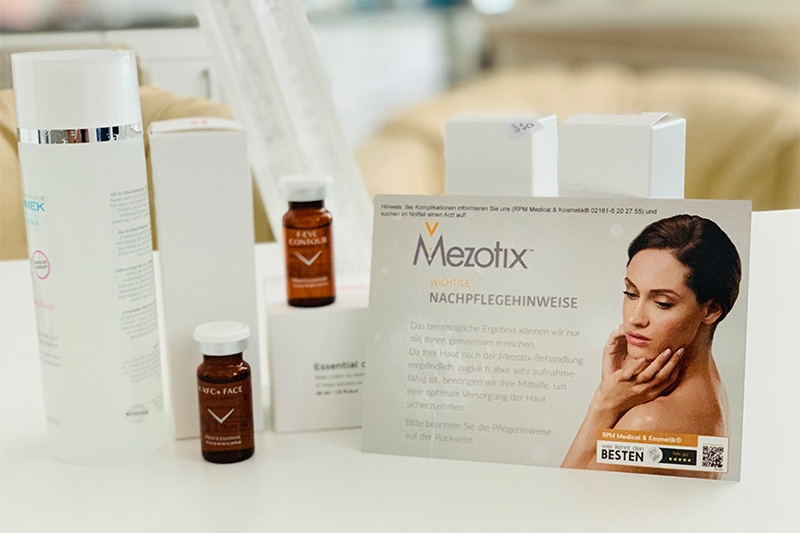 Produkte für die Heimpflege nach einer Mezotix®-Behandlung (Tixel®-Technologie)